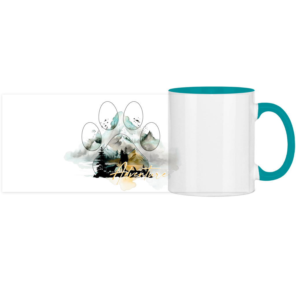 Panorama Tasse zweifarbig Pfote Adventure 2