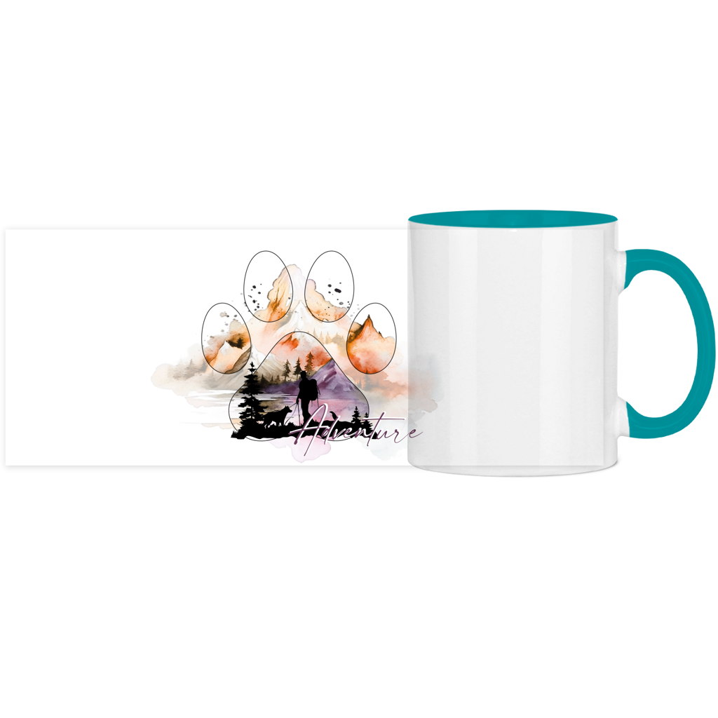 Panorama Tasse zweifarbig Pfote Adventure 4