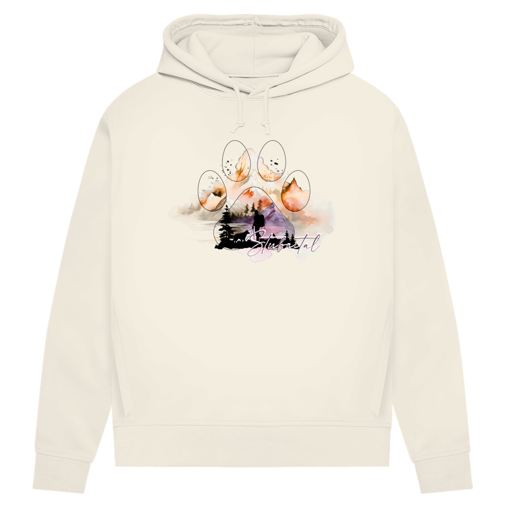 Damen Premium Bio Hoodie Pfote Stubaital 4