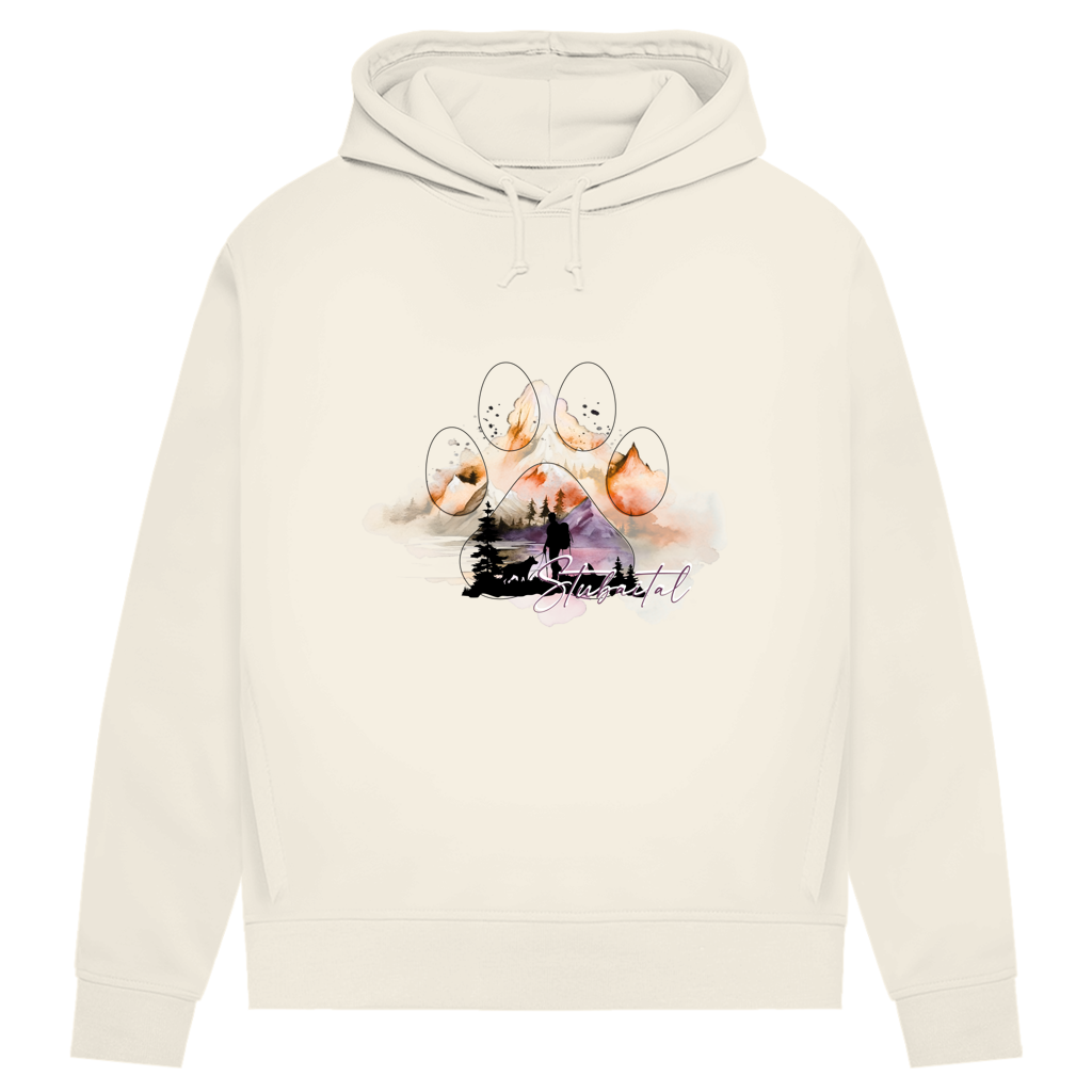 Damen Premium Bio Hoodie Pfote Stubaital 4