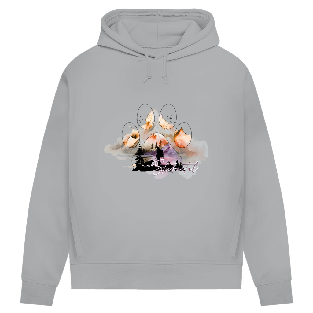 Damen Premium Bio Hoodie Pfote Stubaital 4