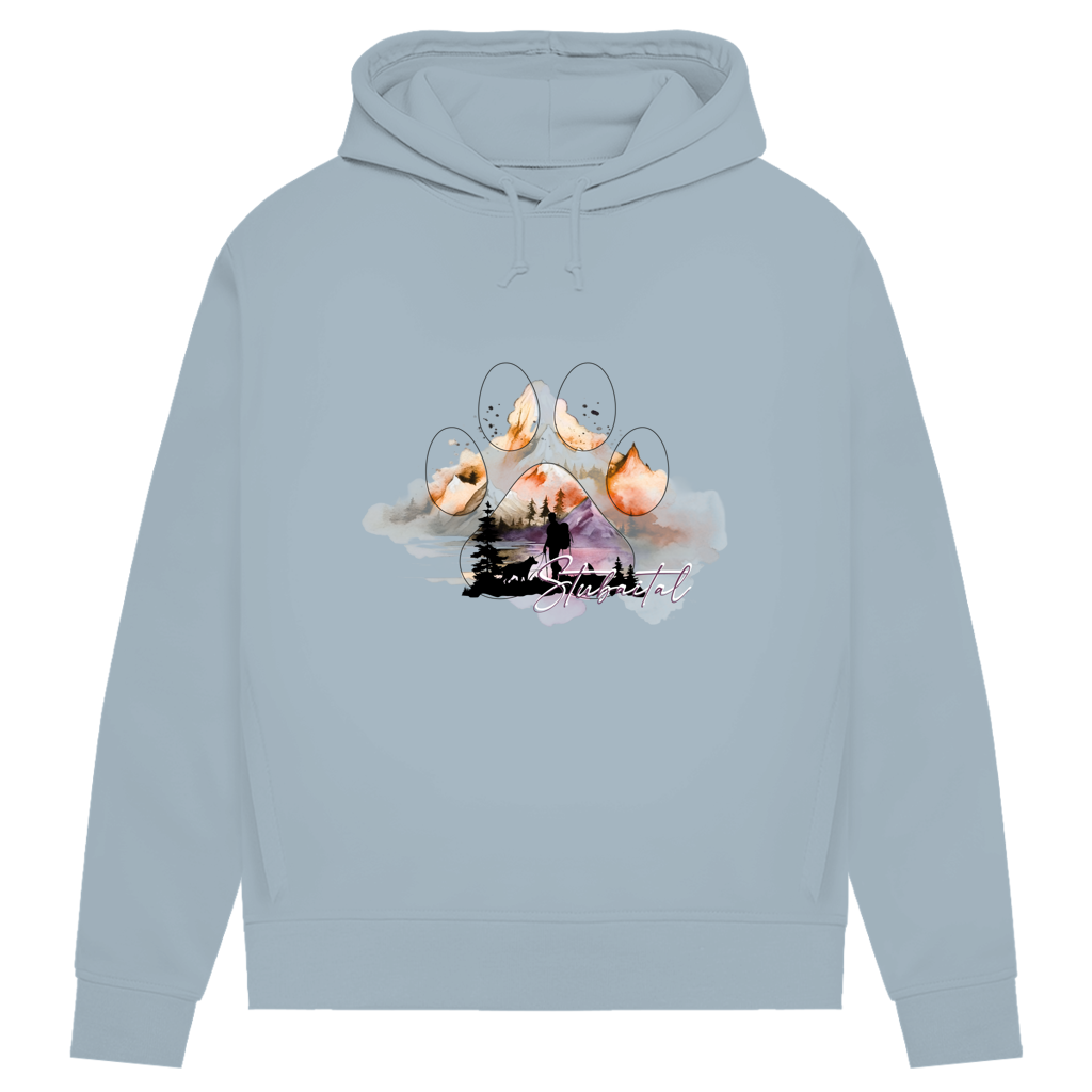 Damen Premium Bio Hoodie Pfote Stubaital 4