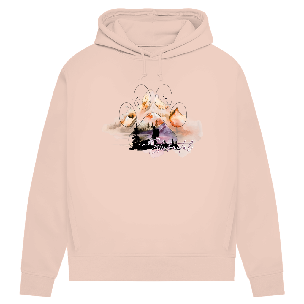 Damen Premium Bio Hoodie Pfote Stubaital 4