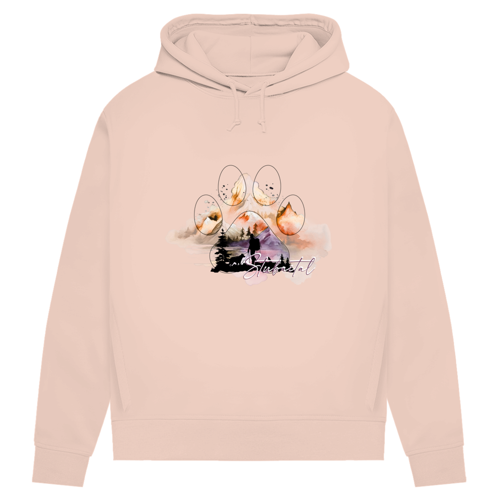 Damen Premium Bio Hoodie Pfote Stubaital 4