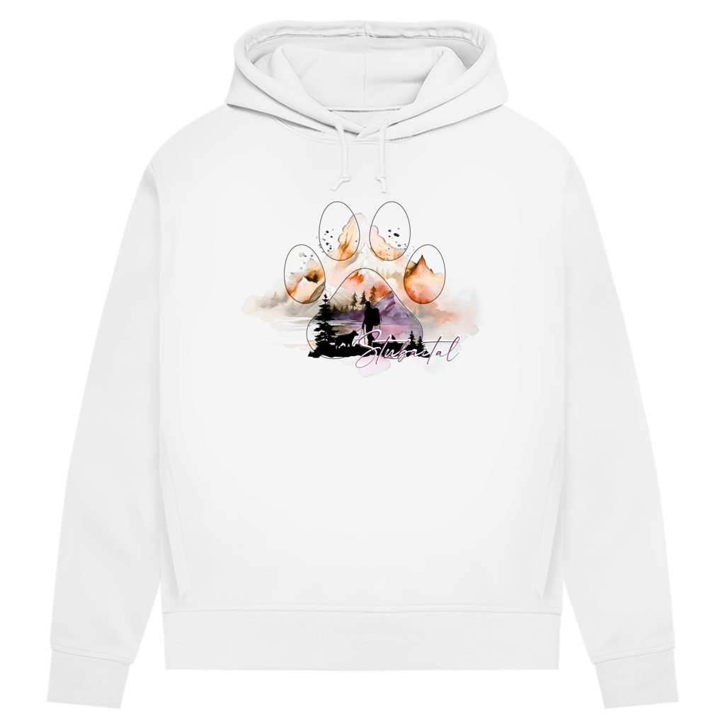 Damen Premium Bio Hoodie Pfote Stubaital 4