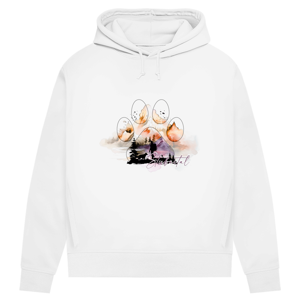 Damen Premium Bio Hoodie Pfote Stubaital 4