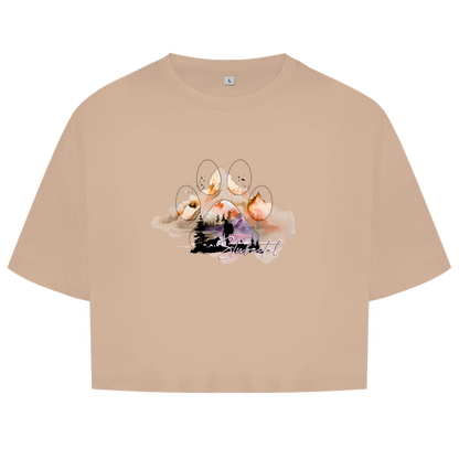 Damen Oversize Crop Top Pfote Stubaital 4
