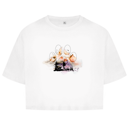 Damen Oversize Crop Top Pfote Stubaital 4