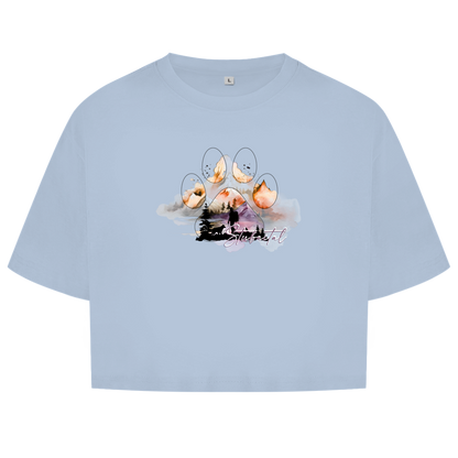 Damen Oversize Crop Top Pfote Stubaital 4