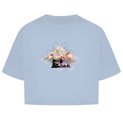 Damen Oversize Crop Top Pfote Stubaital 4