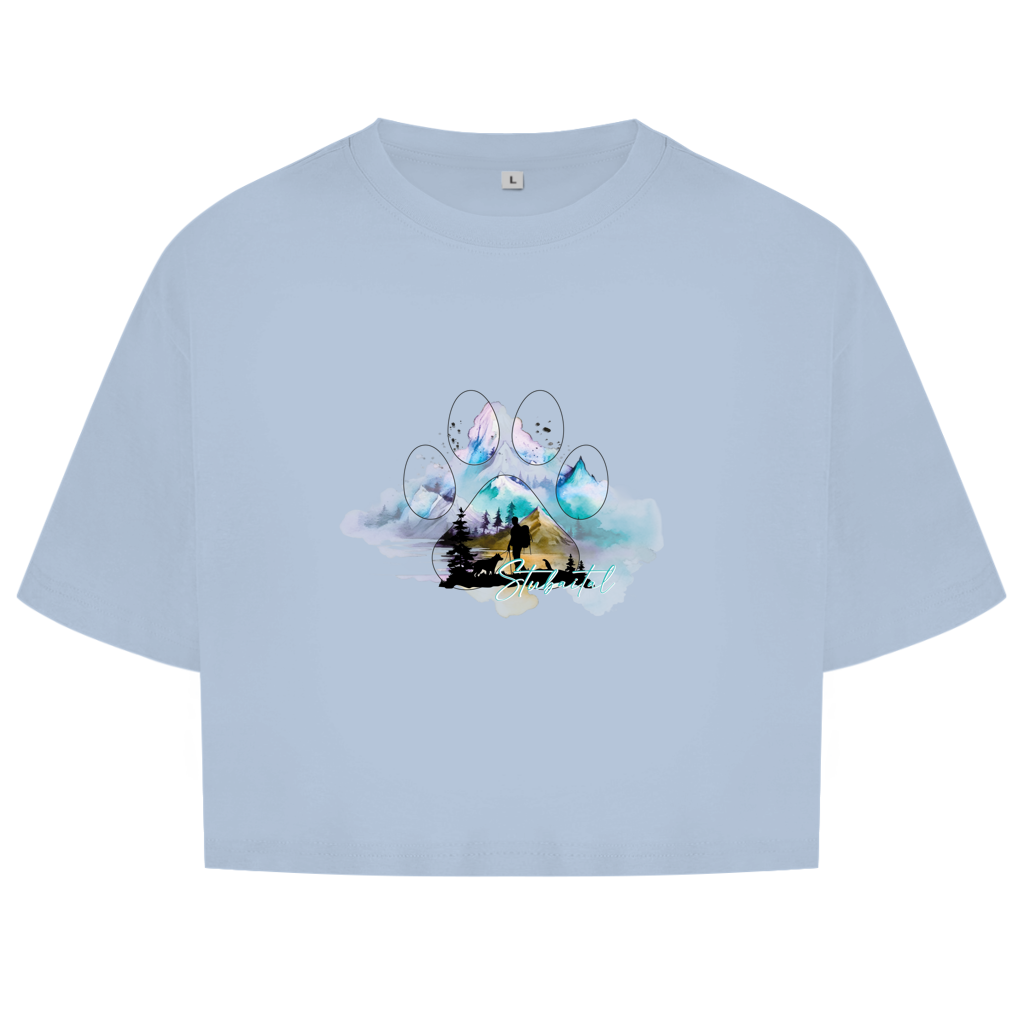 Damen Oversize Crop Top Pfote Stubaital 3