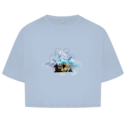 Damen Oversize Crop Top Pfote Stubaital 3