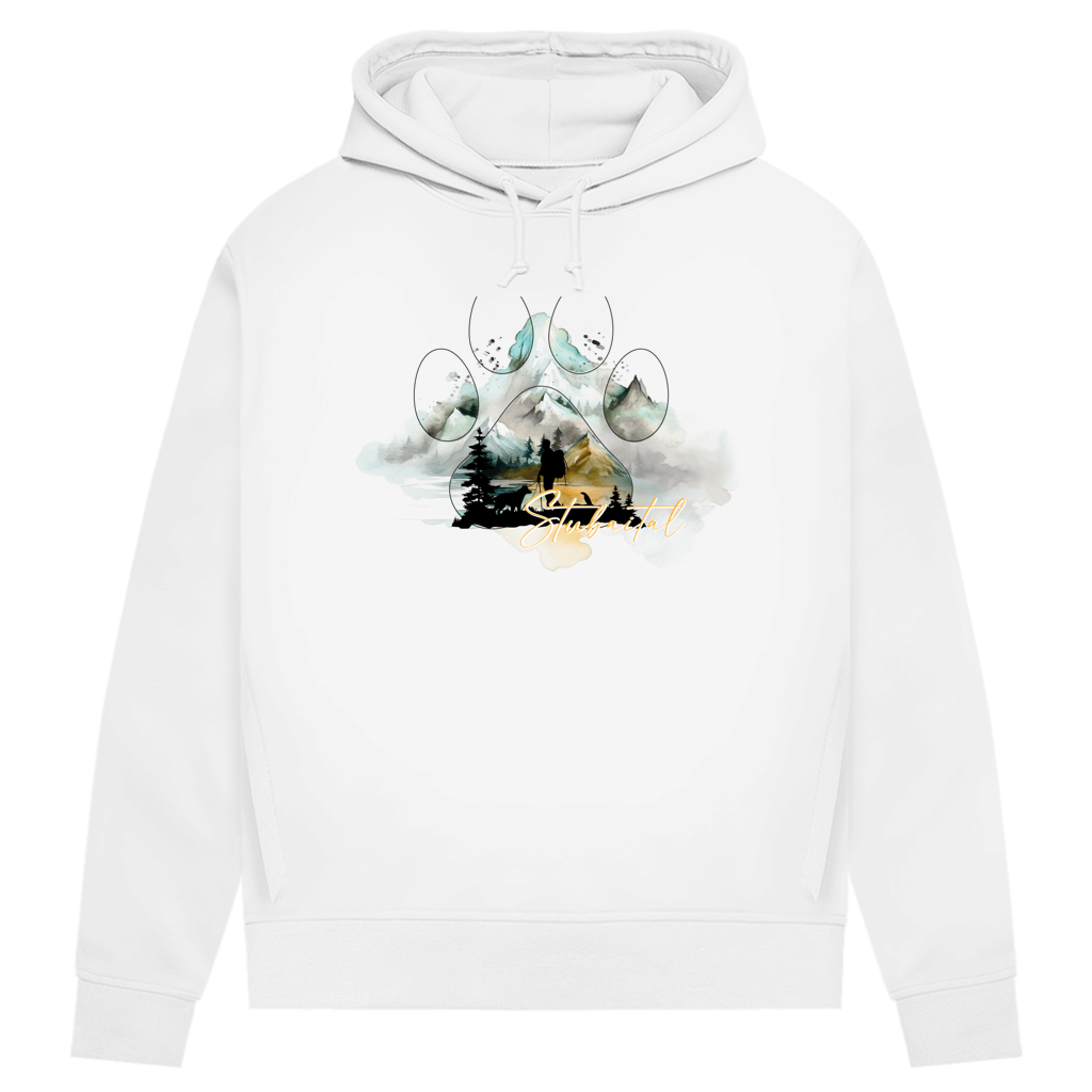 Damen Premium Bio Hoodie Pfote Stubaital 2