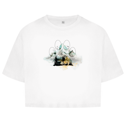 Damen Oversize Crop Top Pfote Stubaital 2