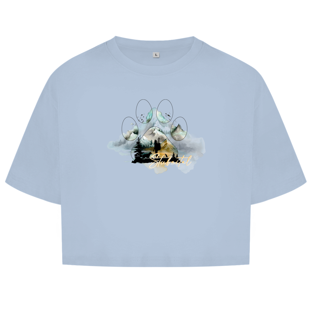 Damen Oversize Crop Top Pfote Stubaital 2
