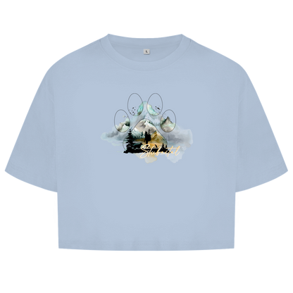 Damen Oversize Crop Top Pfote Stubaital 2