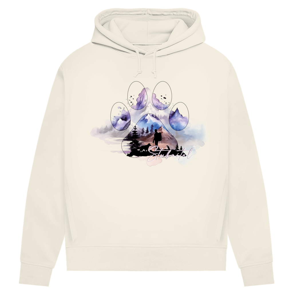 Damen Premium Bio Hoodie Pfote Stubaital 1