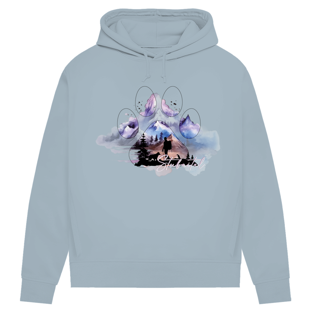 Damen Premium Bio Hoodie Pfote Stubaital 1