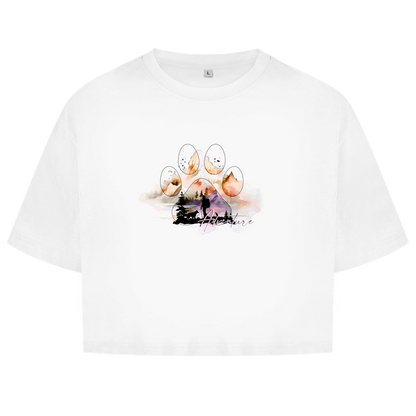 Damen Oversize Crop Top   Pfote Adventure 4