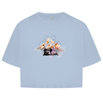 Damen Oversize Crop Top   Pfote Adventure 4