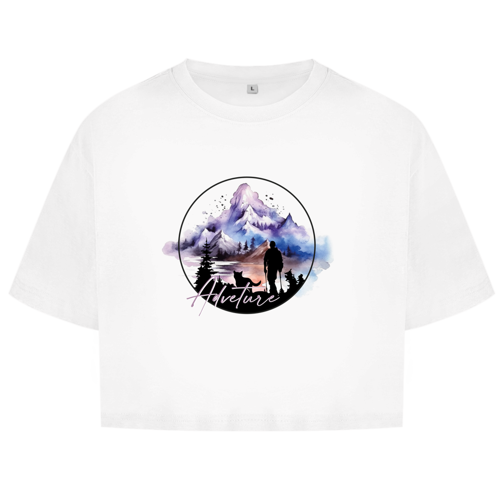Damen Oversize Crop Top  Adventure 1