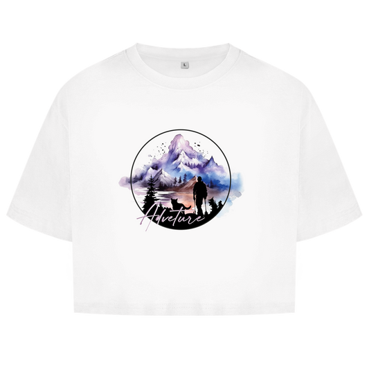 Damen Oversize Crop Top  Adventure 1