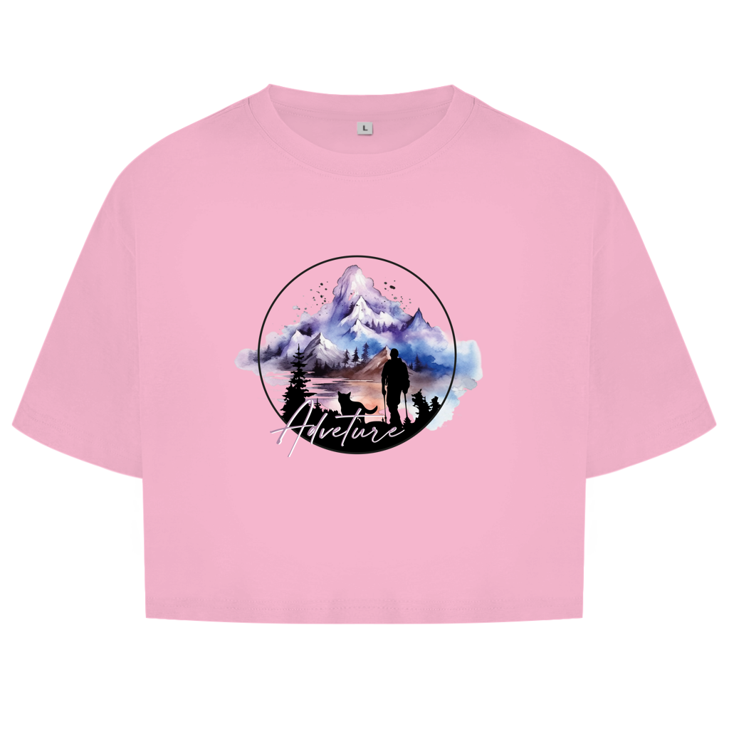 Damen Oversize Crop Top  Adventure 1