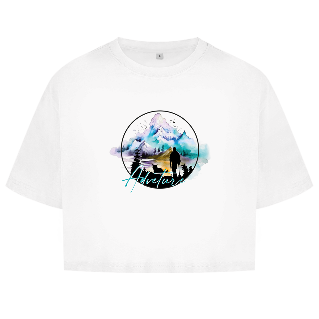 Damen Oversize Crop Top  Adventure 2