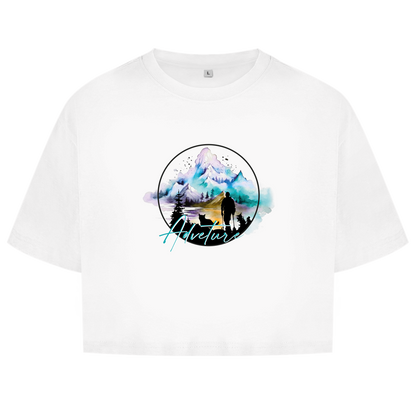 Damen Oversize Crop Top  Adventure 2