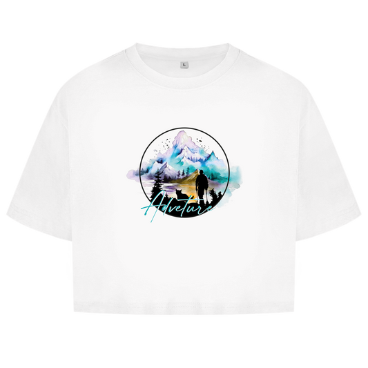 Damen Oversize Crop Top  Adventure 2