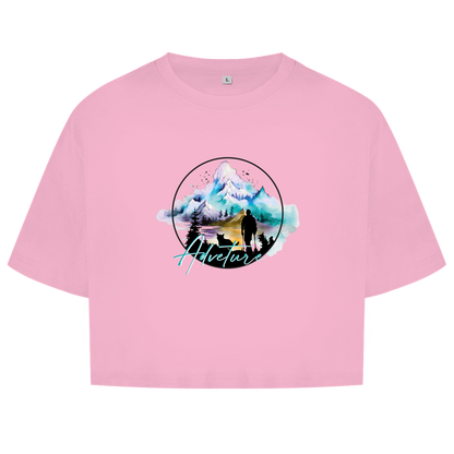 Damen Oversize Crop Top  Adventure 2