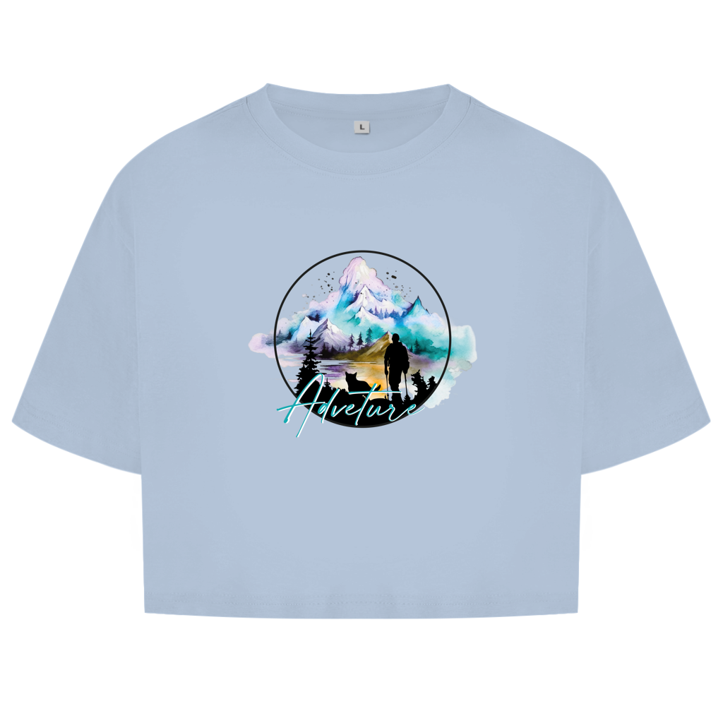 Damen Oversize Crop Top  Adventure 2