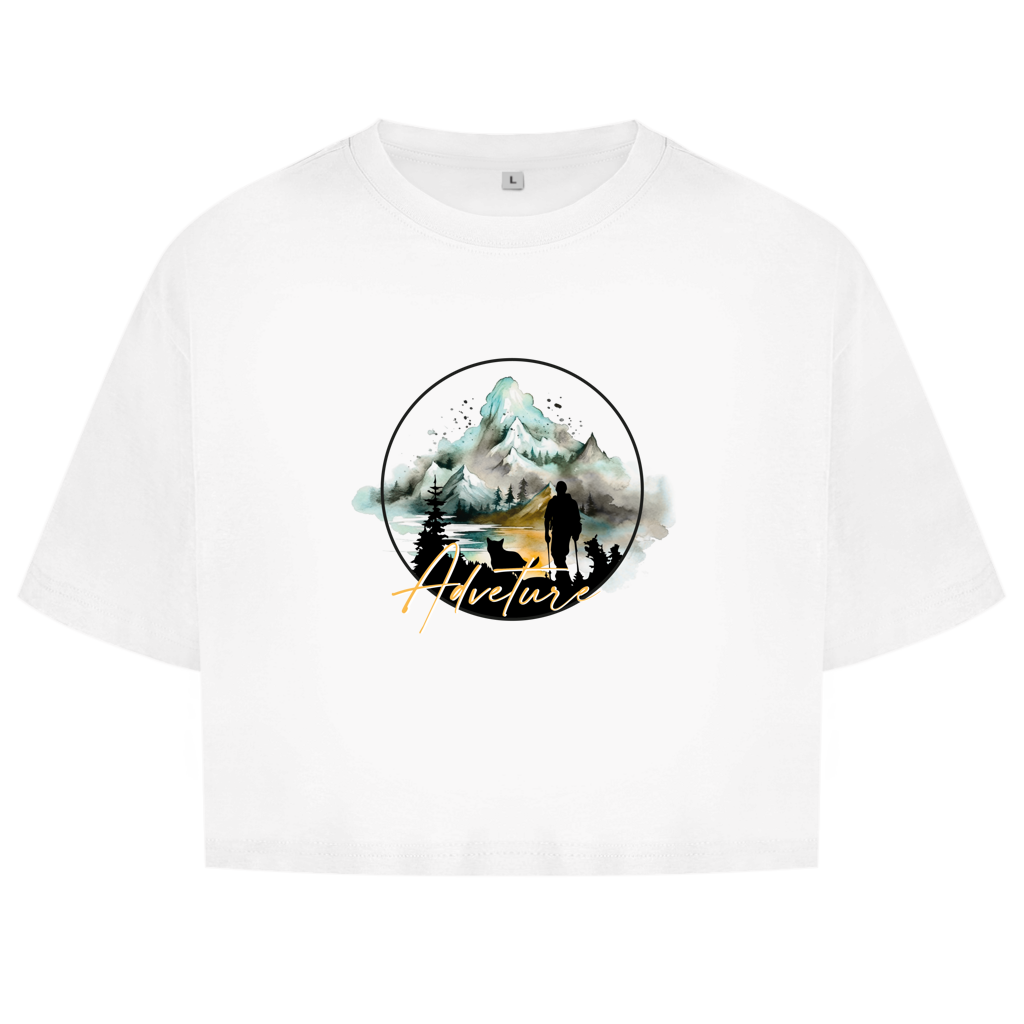 Damen Oversize Crop Top  Adventure 3