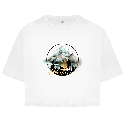 Damen Oversize Crop Top  Adventure 3