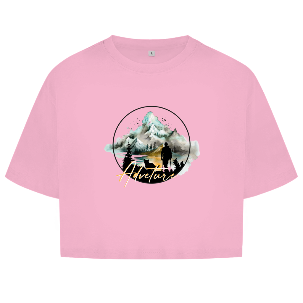 Damen Oversize Crop Top  Adventure 3