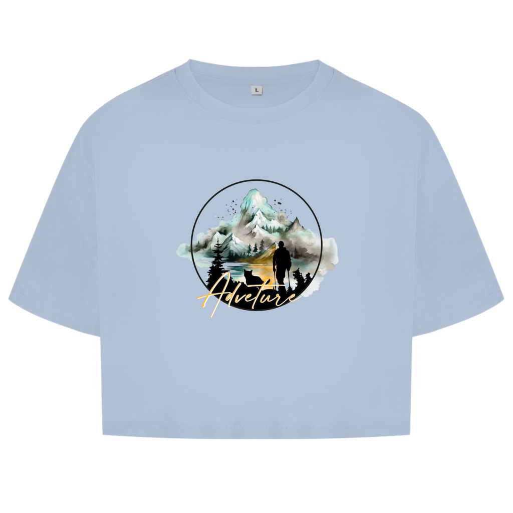Damen Oversize Crop Top  Adventure 3