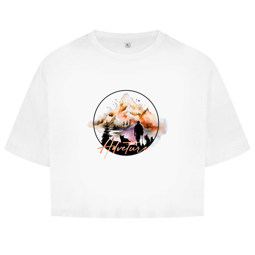 Damen Oversize Crop Top  Adventure 4