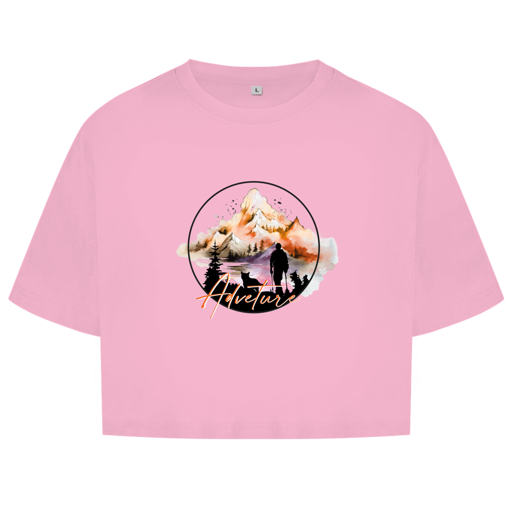 Damen Oversize Crop Top  Adventure 4