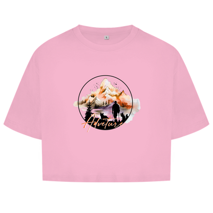 Damen Oversize Crop Top  Adventure 4