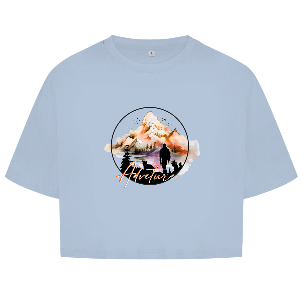 Damen Oversize Crop Top  Adventure 4