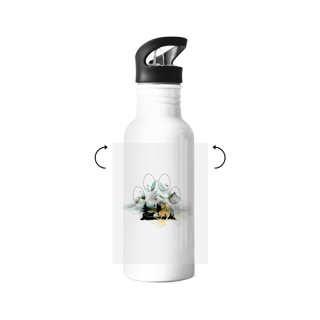 Edelstahl-Trinkflasche Pfote Stubaital 2