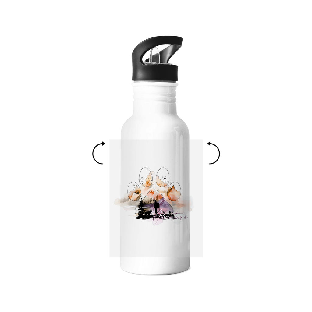 Edelstahl-Trinkflasche Pfote Adventure 4