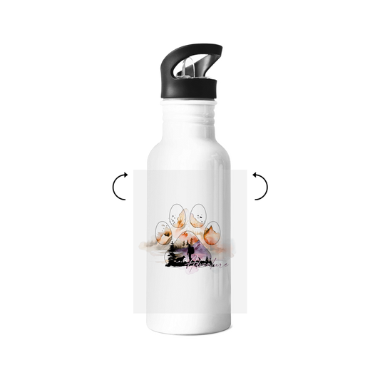 Edelstahl-Trinkflasche Pfote Adventure 4