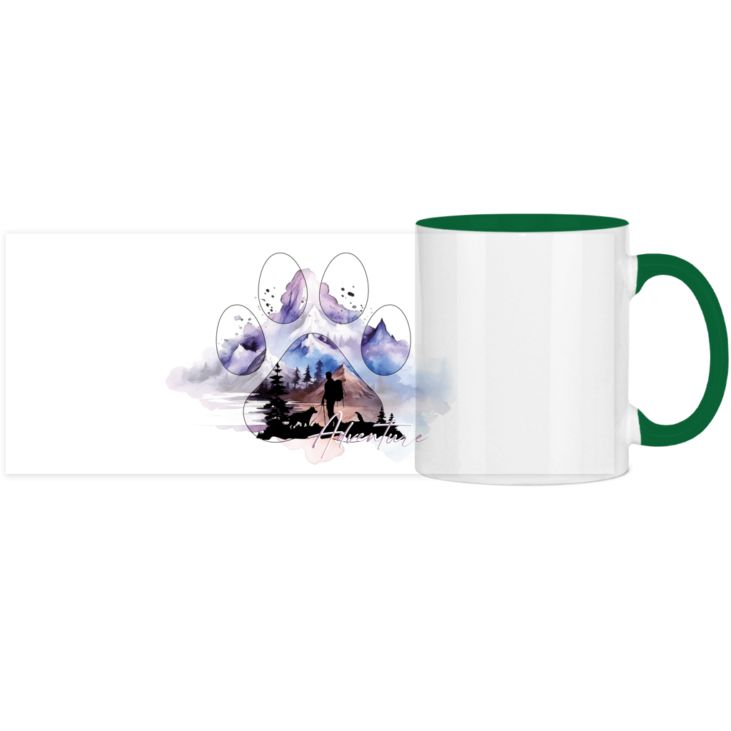 Panorama Tasse zweifarbig Pfote Adventure 1