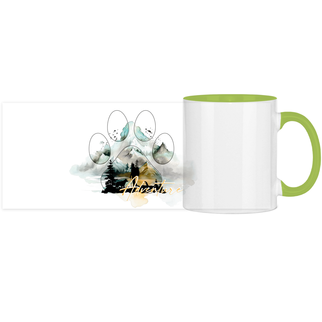 Panorama Tasse zweifarbig Pfote Adventure 2