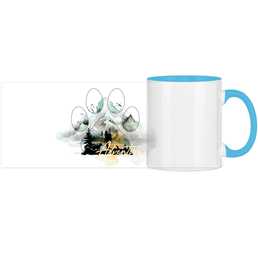 Panorama Tasse zweifarbig Pfote Adventure 2
