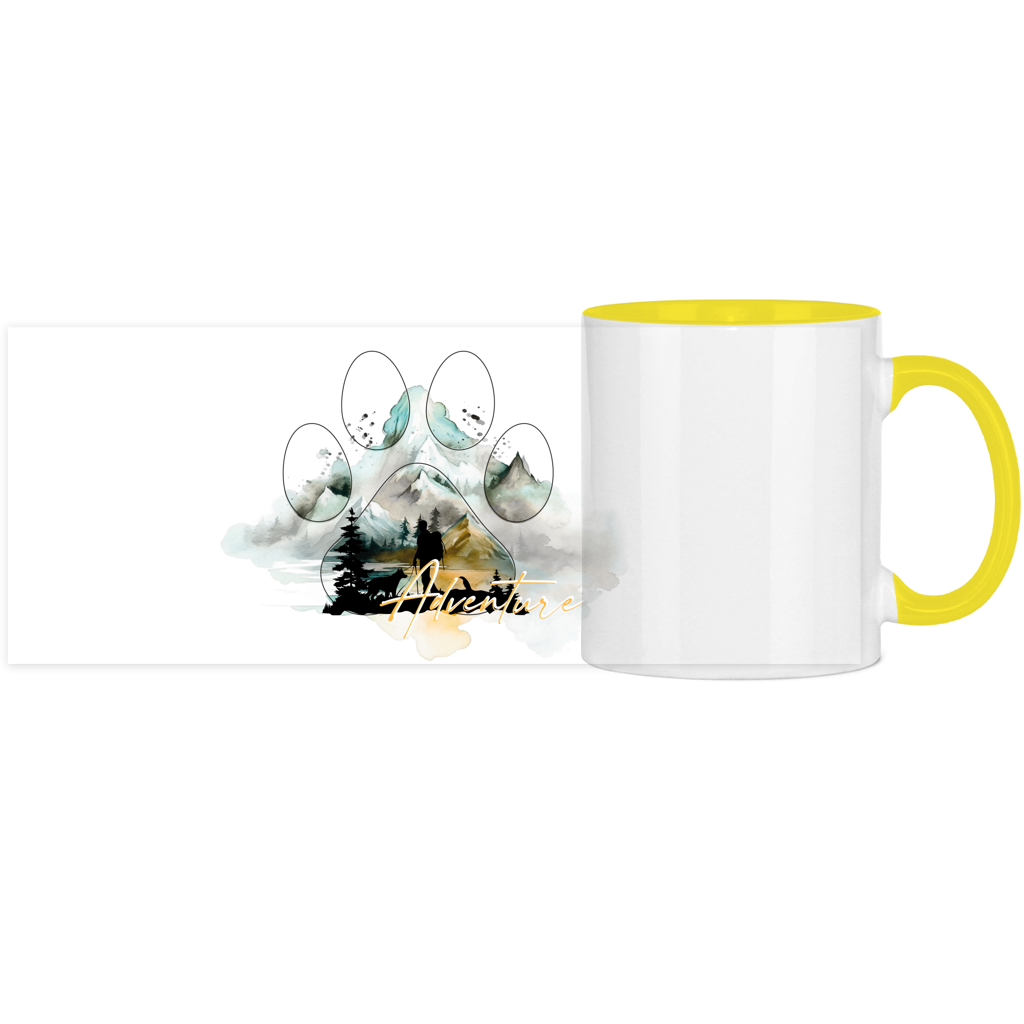 Panorama Tasse zweifarbig Pfote Adventure 2