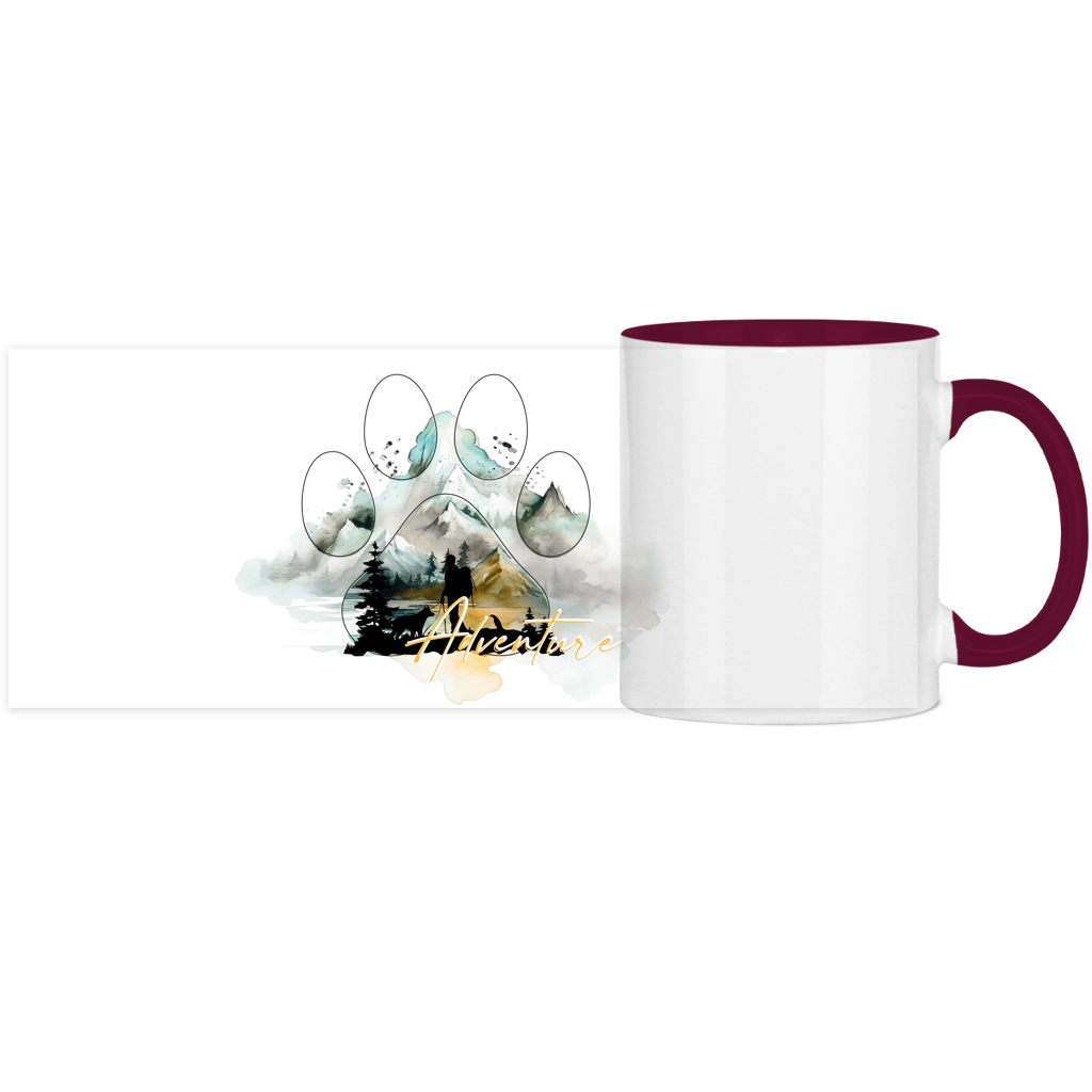 Panorama Tasse zweifarbig Pfote Adventure 2