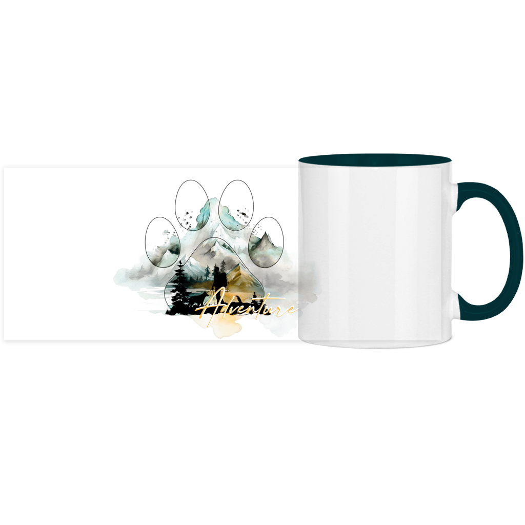 Panorama Tasse zweifarbig Pfote Adventure 2
