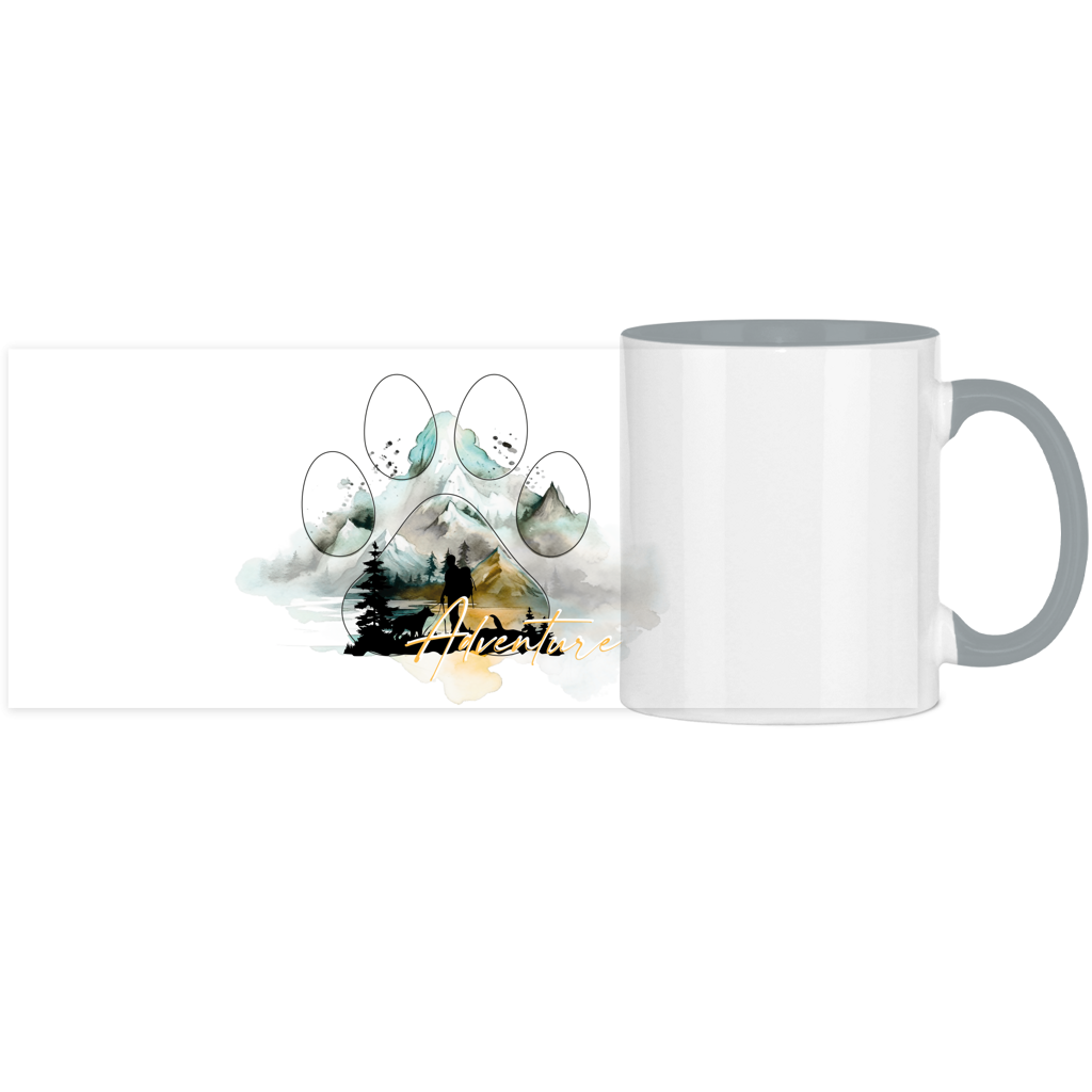 Panorama Tasse zweifarbig Pfote Adventure 2